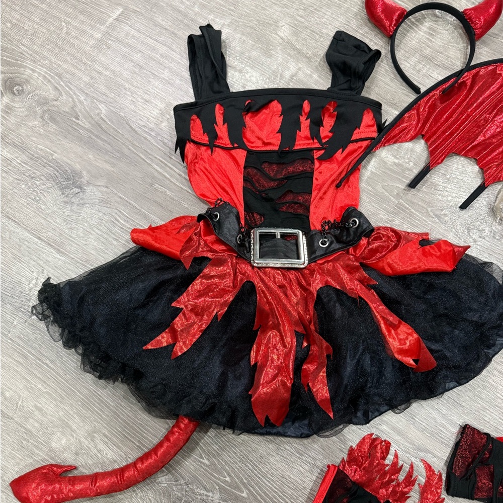 Red and Black Devil Costume for Kids